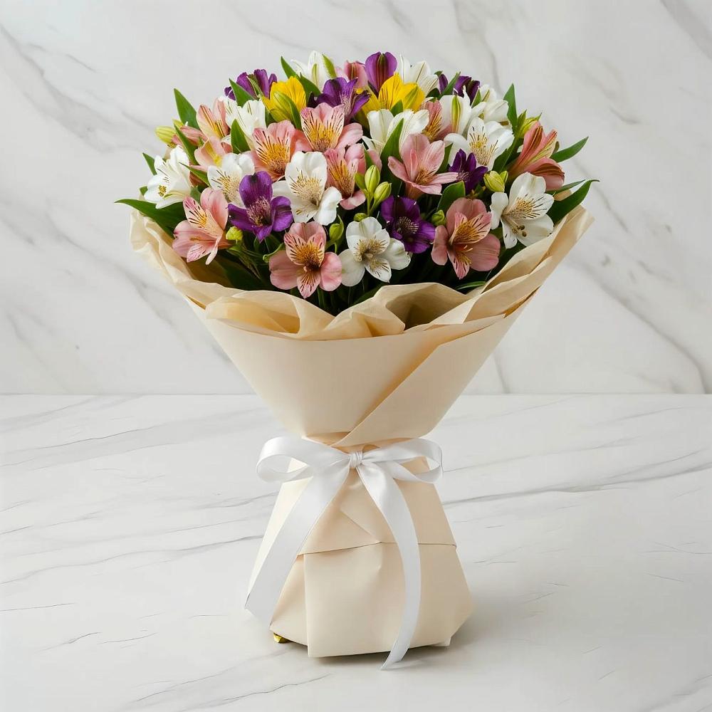 Букет цветов из: Альстромерии в Сикаках