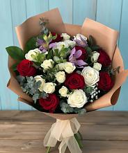 Букет цветов из:  Розы и Альстромерии #REPLACE_PRED# Сикаках
