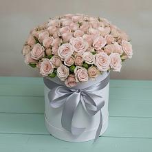 Цветочная композиция из Розы в шляпной коробке в Сикаках