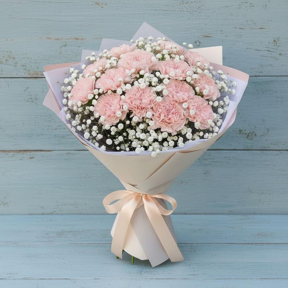 Букет цветов из: Гвоздики в Сикаках