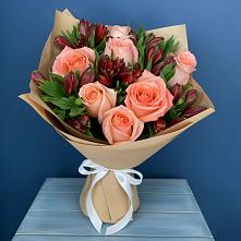 Букет цветов из:  Розы и Альстромерии в Сикаках