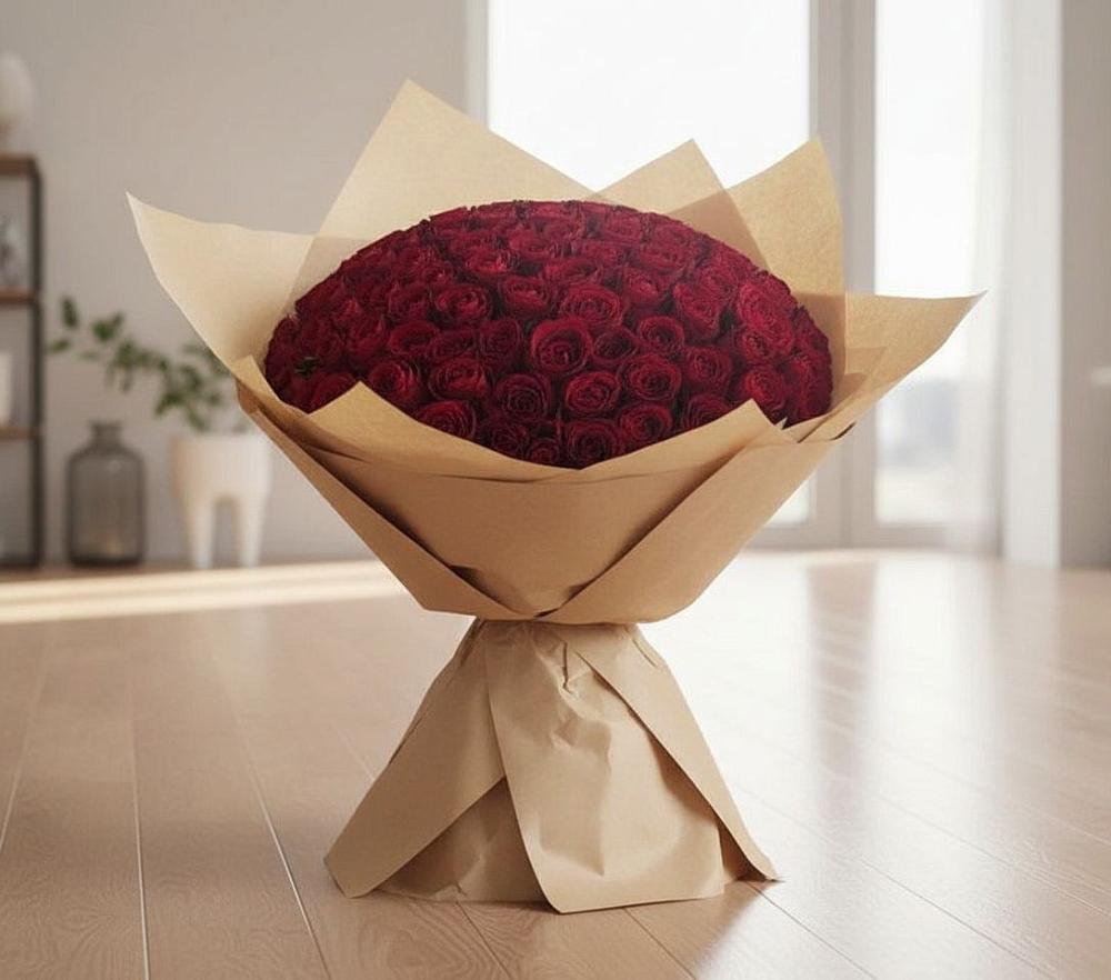 Букет 101 Красная роза в Сикаках